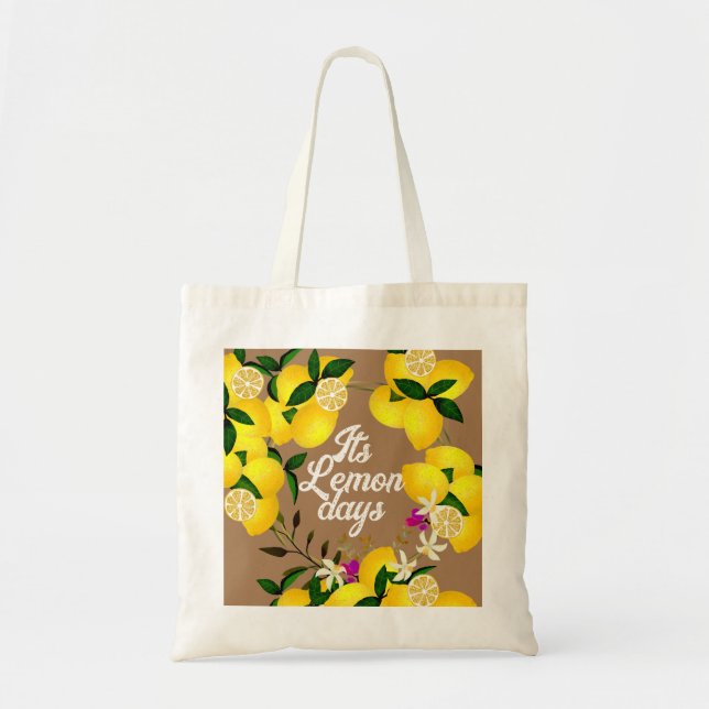 Bolsa Tote Dias de Limão Marrom (Frente)