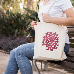 Bolsa Tote Dias de os namorados - viva magenta