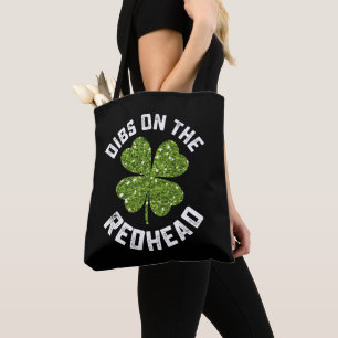 Bolsa Tote Dibs No Ruivo Dia de São Patrício Trevo