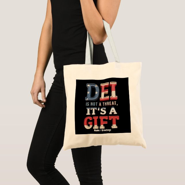 Bolsa Tote DIE não é uma Ameaça, É um Presente Perfeito  (Frente (produto))