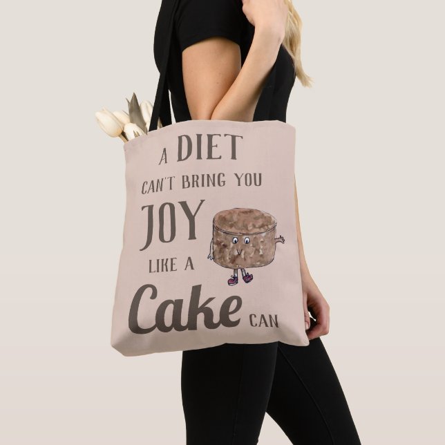Bolsa Tote Diet Joy ou Chocolate Cake Engraçado Testemunha  (Close Up)