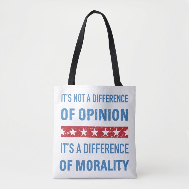 Bolsa Tote Diferença Anti-Trump Da Moralidade (Frente)