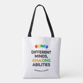 Bolsa Tote Different Minds Amazing Abilities Awareness Art