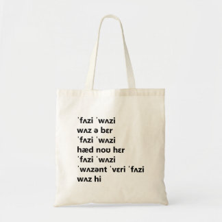 Bolsa Tote Dificuldade na Pronúncia - Fuzzy Wuzzy