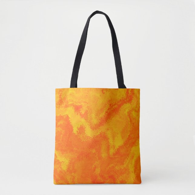 Bolsa Tote Difusão amarela abstrato laranja (Frente)