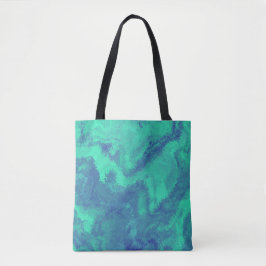 Bolsa Tote Difusão Verde abstrato Azul
