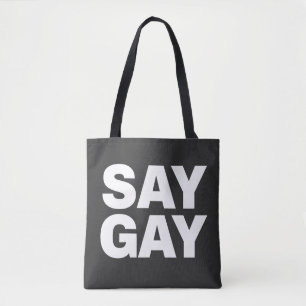 Bolsa Tote DIGA GAY Engraçado Orgulho LGBTQ