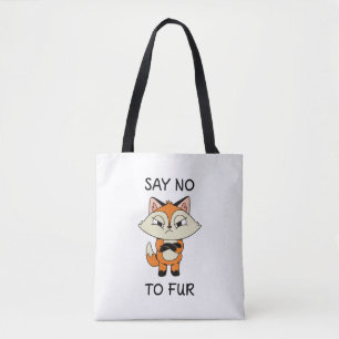 Bolsa Tote Diga não à Pele - Raposa Triste