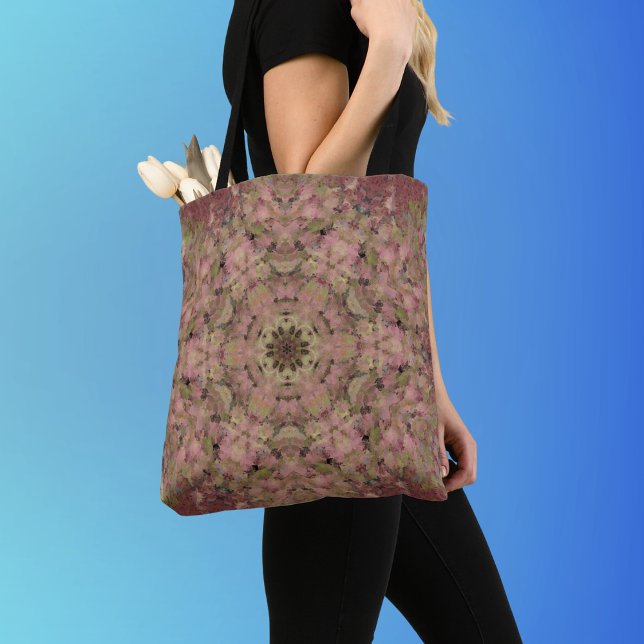 Bolsa Tote Digital Mandala Red Yellow e Brown (Criador carregado)