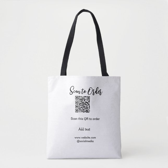 Bolsa Tote Digitalizar para fazer a varredura do código QR ad (Frente)