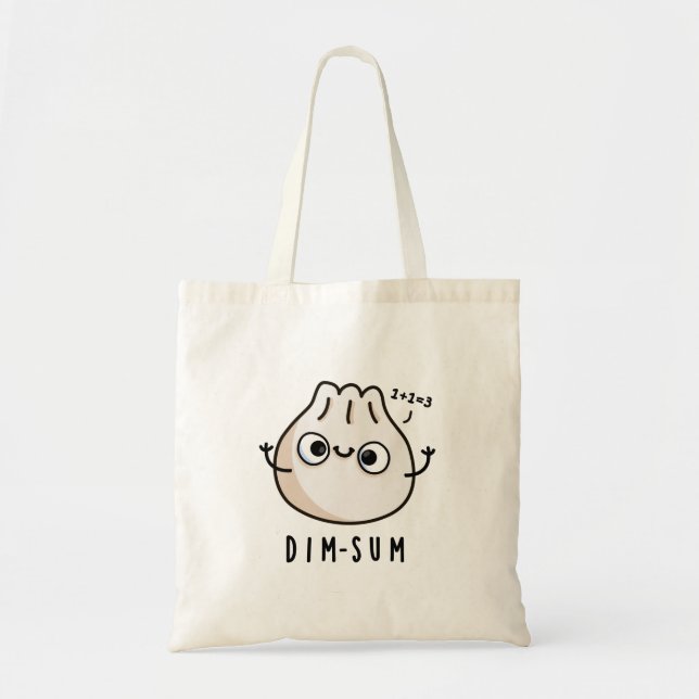 Bolsa Tote Dim-sum Funny Dimsum Math Pun (Frente)