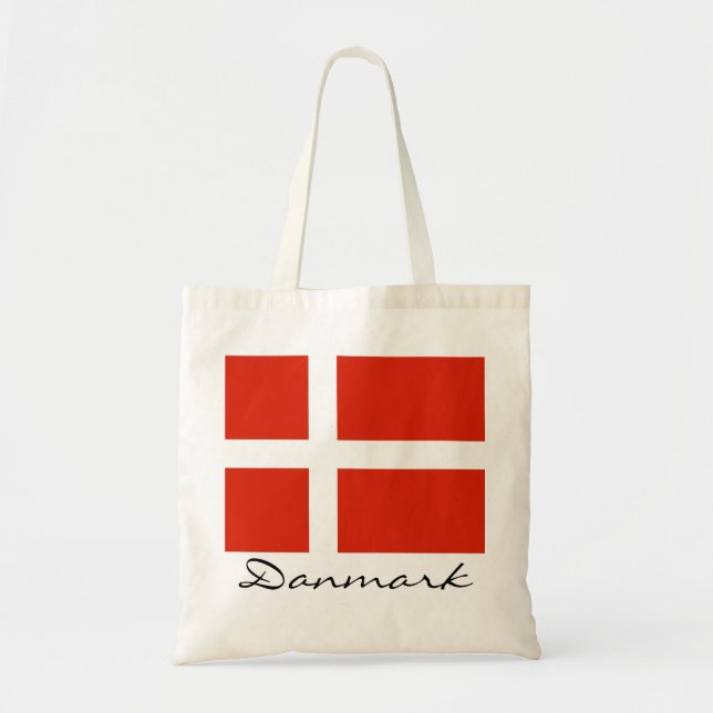 Bolsa Tote Dinamarca com Dannebrog (Frente)
