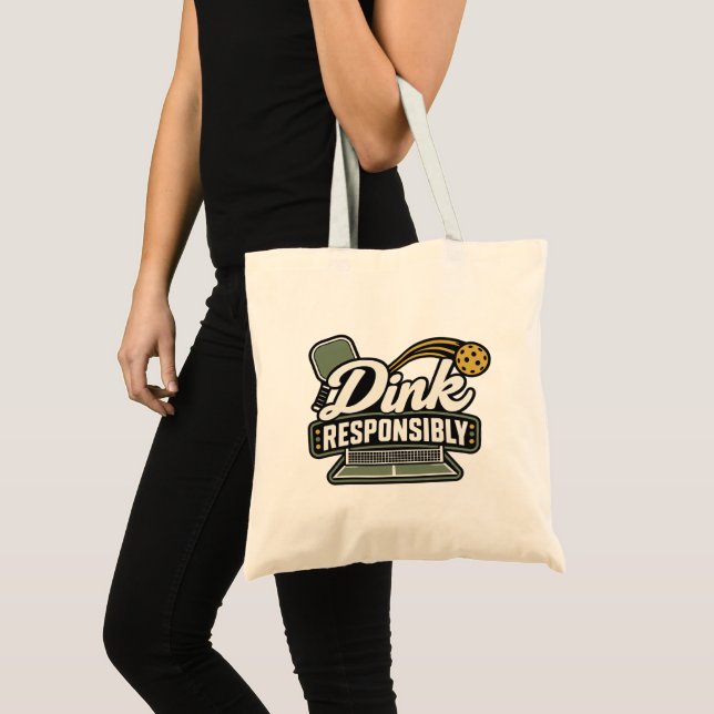 Bolsa Tote Dink Responsavelmente | Sacola de Presente de Pick (Frente (produto))
