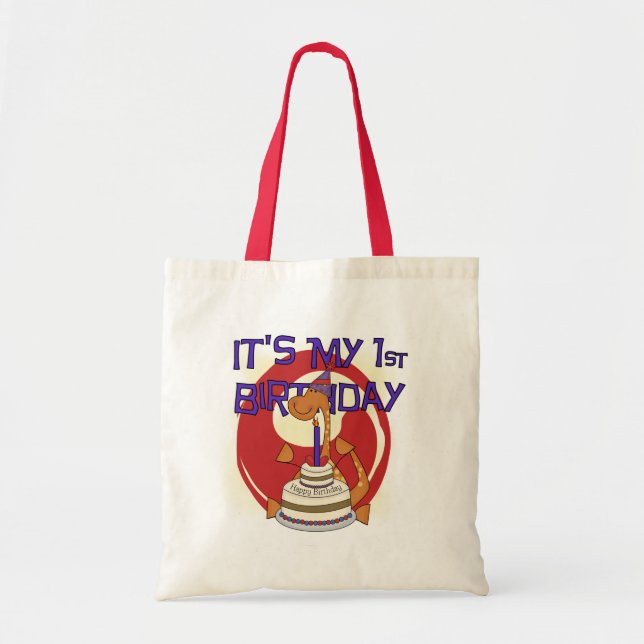 Bolsa Tote Dino First Birthday Camisetas e presentes (Frente)
