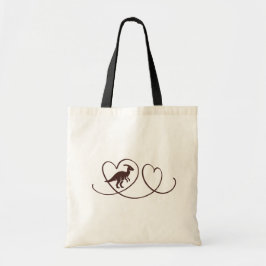 Bolsa Tote Dino Liebe - Linhas do Coração Parasaurolophus