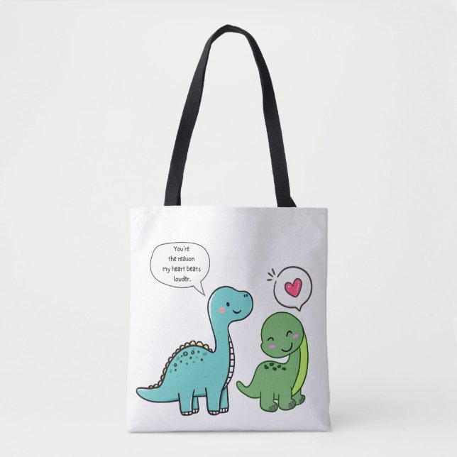 Bolsa Tote Dino-mite Love (Frente)