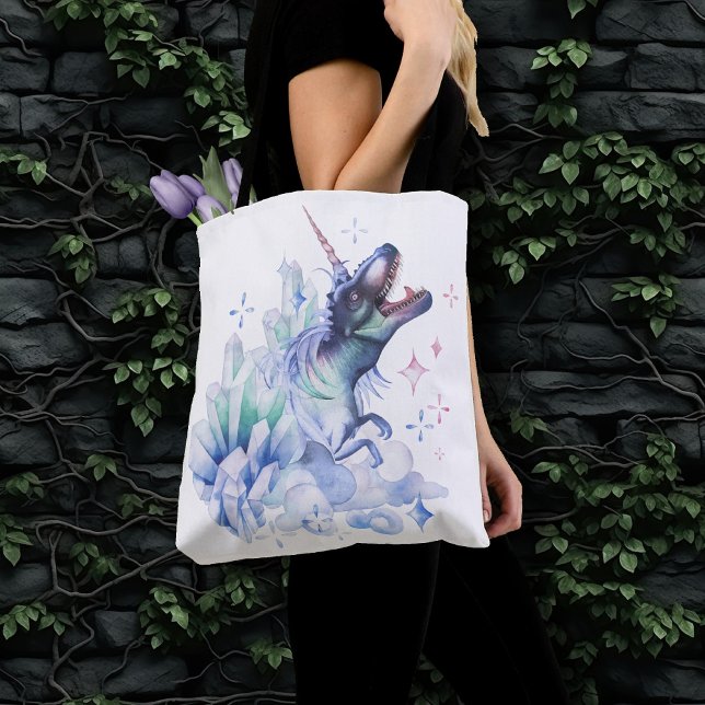 Bolsa Tote Dinocorn Crystal Dinosaur Unicorn Fantasy Unisaur (Criador carregado)