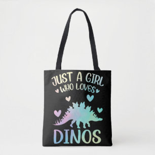 Bolsa Tote Dinossauro Bonito, Apenas Uma Menina Que Ama Dinos