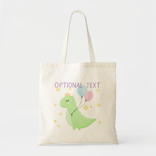 Bolsa Tote Dinossauro com Balões (Frente)