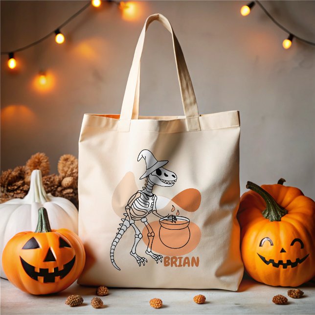 Bolsa Tote Dinossauro com Saco de Tota de Chapéu de Bruxa (Criador carregado)