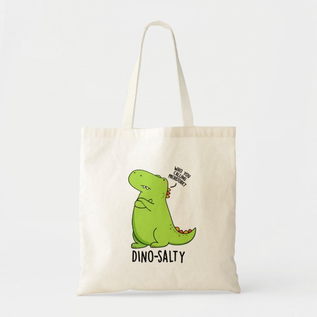 Bolsa Tote Dinossauro Engraçado Dino-salgado (Frente)