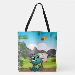 Bolsa Tote dinossauro fofo, engraçado