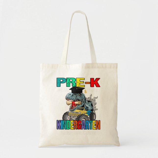 Bolsa Tote Dinossauro Mágico de Graduação Pré-K (Frente)