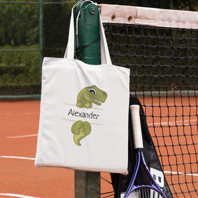 Bolsa Tote Dinossauro para Crianças Bonitas Personalizado (Criador carregado)