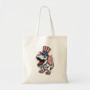Bolsa Tote Dinossauro Patriótico Americano