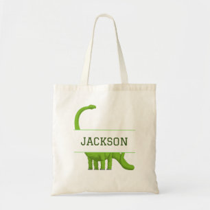 Bolsa Tote Dinossauro Personalizado de Nome Fácil