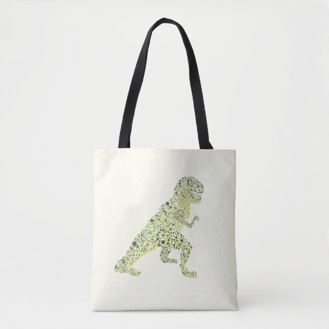 Bolsa Tote Dinossauro T-REX em pontos (Frente)