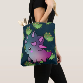 Bolsa Tote Dinossauro Verde Bonito Adorável