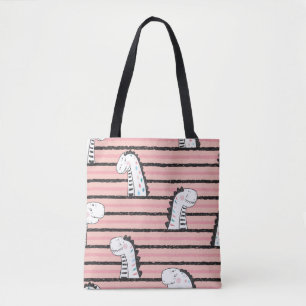 Bolsa Tote Dinossauros Cachorros de Cartoon vintage padrão s