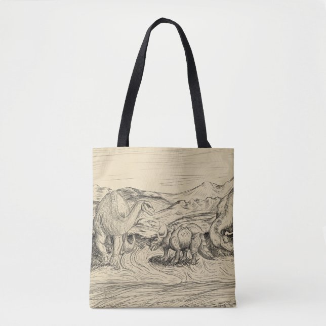 Bolsa Tote Dinossauros Clássicos (Frente)
