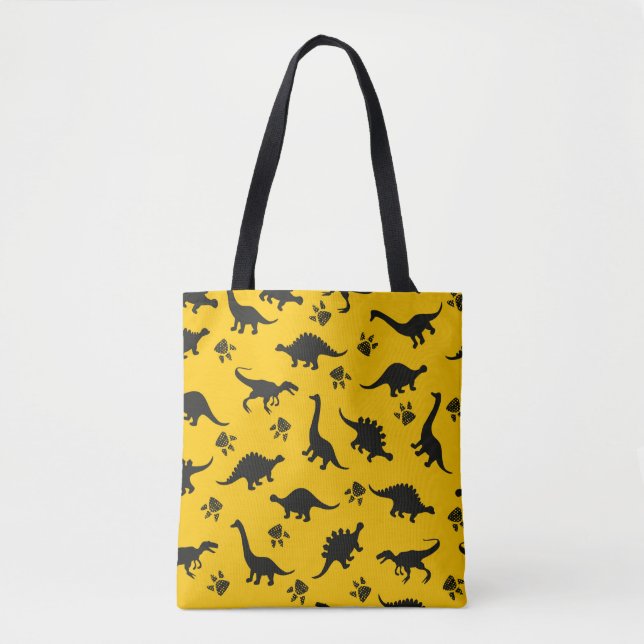 Bolsa Tote Dinossauros de crianças lindas Dinossauros colorid (Frente)