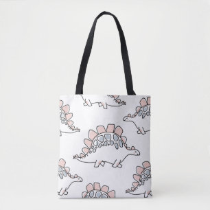 Bolsa Tote Dinossauros De Dodle: A Mão Desenhou Divertimento.