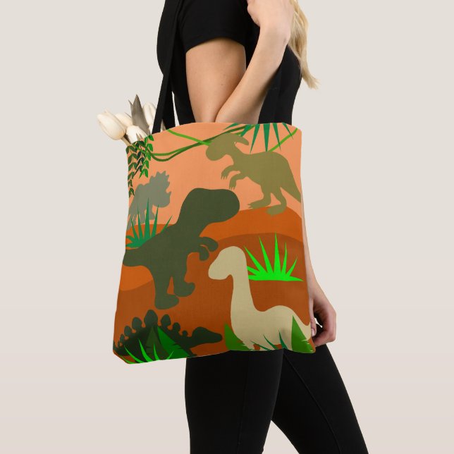 Bolsa Tote Dinossauros na Natureza (Close Up)