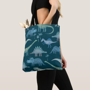 Bolsa Tote Dinossauros Verdes Escuros