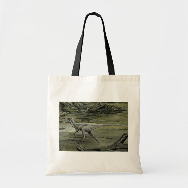 Bolsa Tote Dinossauros Vintage, um Hypsilophodon Cretáceo (Frente)