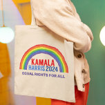 Bolsa Tote Direitos LGBTQ do Arco-Íris 2024<br><div class="desc">Vote em Kamala Harris em 2024. Um belo arco-íris político para eleitores democratas LGBTQ na América. Ordene esta design eleitoral com a mensagem LGBT para direitos iguais para todos.</div>