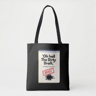 Bolsa Tote Dirty Draft Chronicles: Humor do notebook para os 