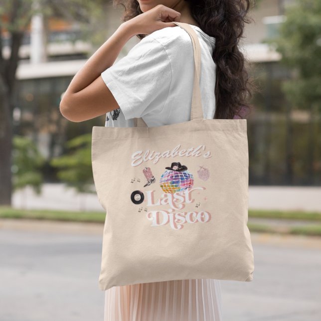 Bolsa Tote Disco Cowgirl Nashville Rodeio Rosa | Despedida de (Criador carregado)
