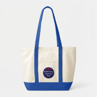Bolsa Tote Distintivo Patriótico Primeiro Americanos Trabalha