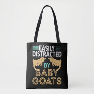Bolsa Tote Distraído facilmente por Baby Goats
