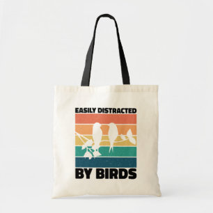 Bolsa Tote Distraído Facilmente Por Birdwatcher Birthday