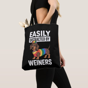 Bolsa Tote Distribuído Facilmente Por Weiners LGBTQ Gay Arco-