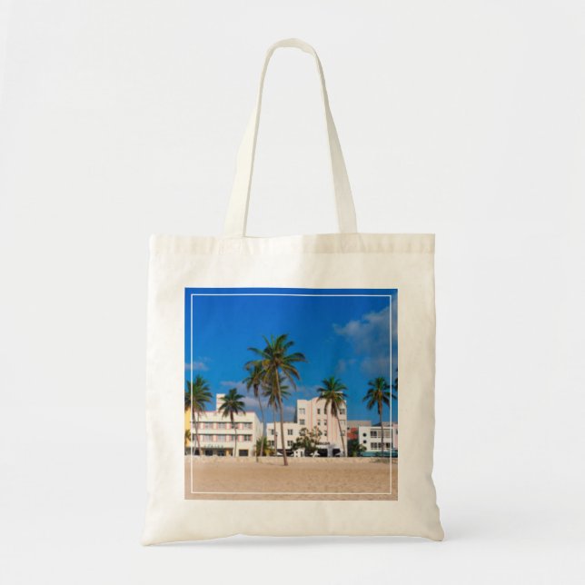 Bolsa Tote Distrito do art deco da praia sul Miami (Frente)