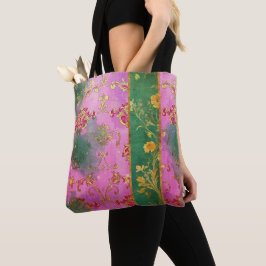 Bolsa Tote Distúrbio de Grunge Rosa Selvagem - Bandeja de Tot