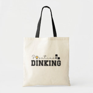 Bolsa Tote Ditando Positivo Frase Engraçada de Pickleball