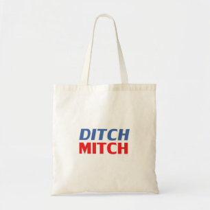 Bolsa Tote "Ditch Mitch" azul vermelho branco